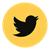 Twitter-logo in zwart op gele achtergrond
